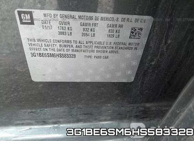 3G1BE6SM6HS583328 фото 10