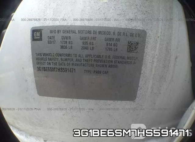 3G1BE6SM7HS591471 фото 10