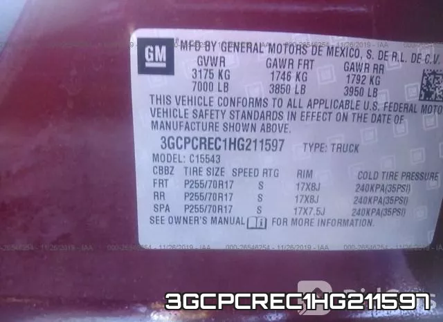 3GCPCREC1HG211597 фото 10