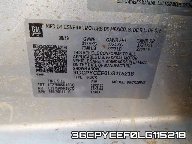3GCPYCEF0LG115218 фото 2