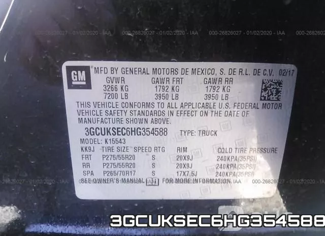 3GCUKSEC6HG354588 фото 10