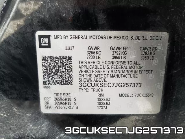 3GCUKSEC7JG257373 фото 2