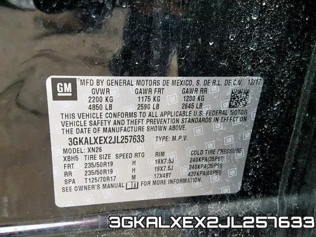 3GKALXEX2JL257633 фото 2