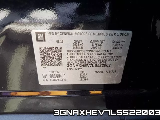 3GNAXHEV7LS522003 фото 2