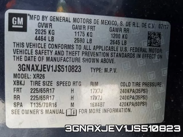 3GNAXJEV1JS510823 фото 2