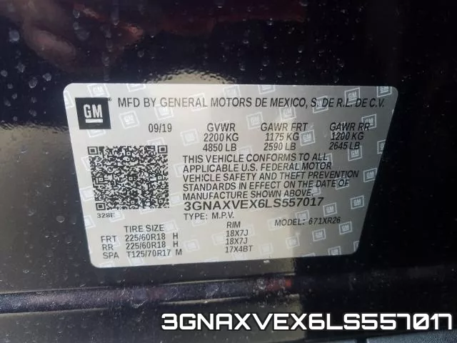 3GNAXVEX6LS557017 фото 2