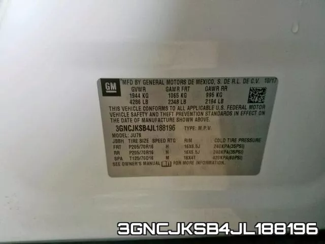 3GNCJKSB4JL188196 фото 2