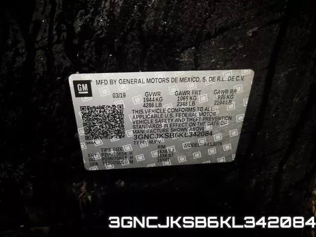 3GNCJKSB6KL342084 фото 2