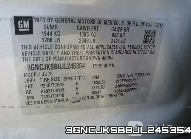 3GNCJKSB8JL245354 фото 10