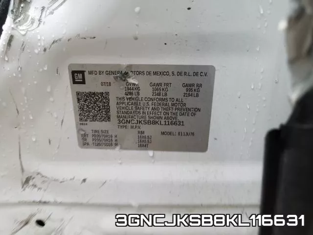 3GNCJKSB8KL116631 фото 2