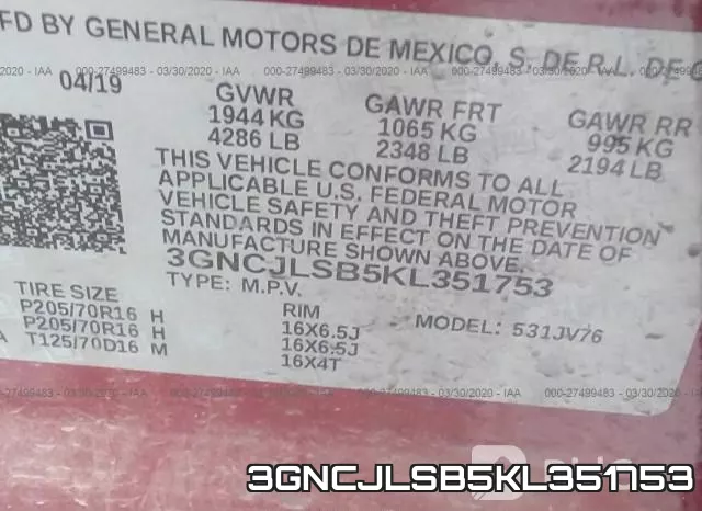 3GNCJLSB5KL351753 фото 10