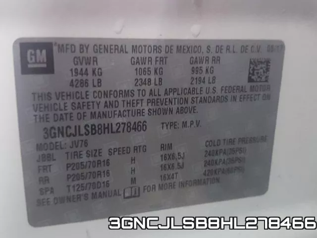 3GNCJLSB8HL278466 фото 2