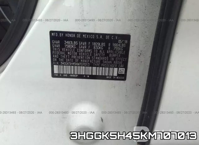 3HGGK5H45KM707013 фото 10