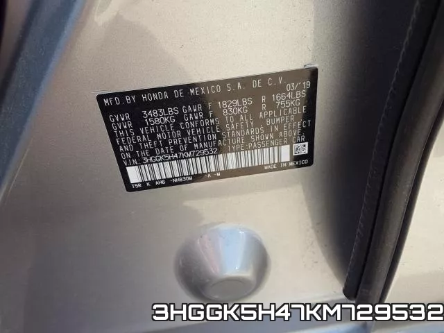 3HGGK5H47KM729532 фото 2
