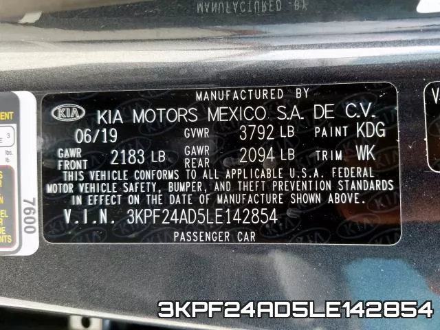 3KPF24AD5LE142854 фото 2
