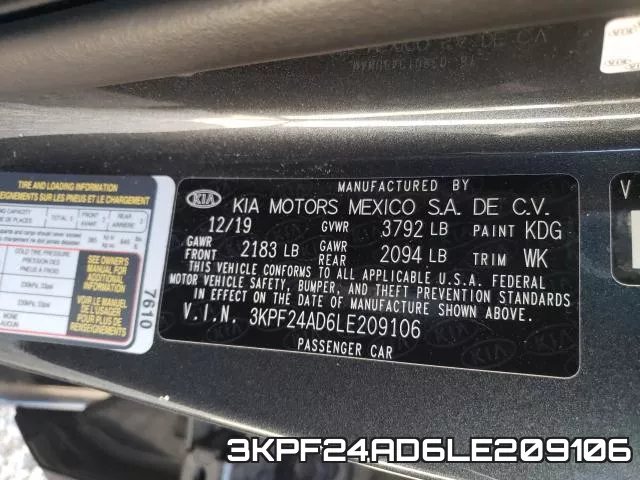 3KPF24AD6LE209106 фото 2
