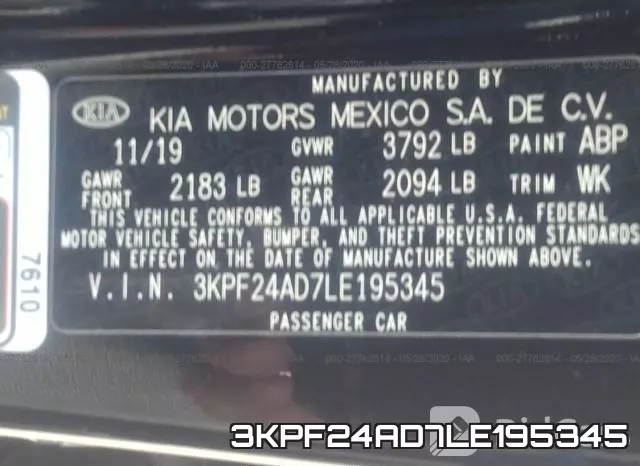 3KPF24AD7LE195345 фото 10