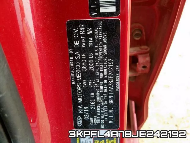 3KPFL4A78JE242192 фото 2