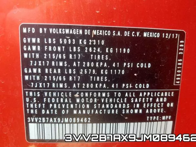 3VV2B7AX9JM089462 фото 2