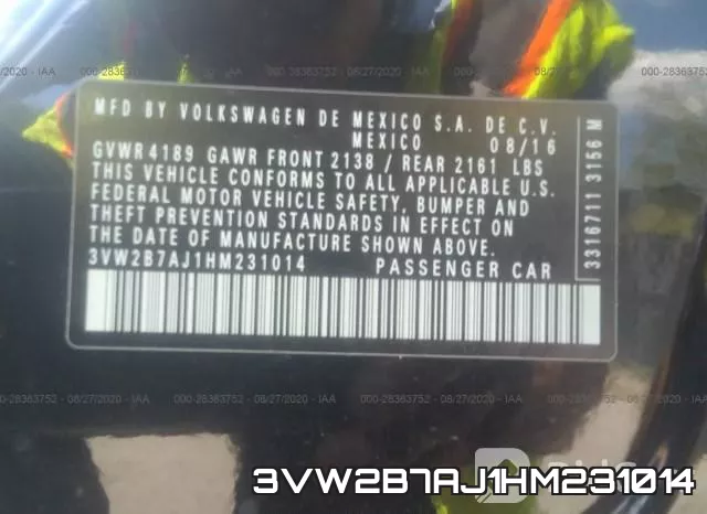 3VW2B7AJ1HM231014 фото 10