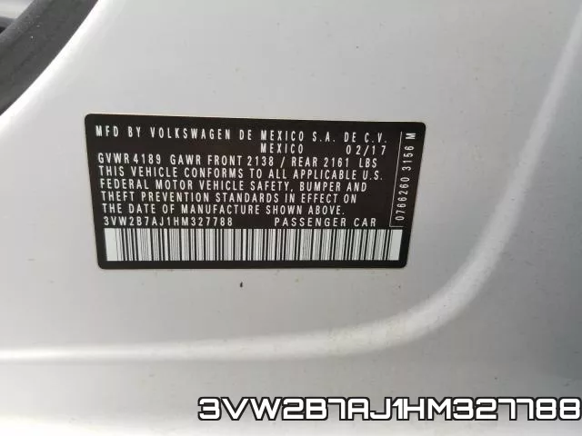 3VW2B7AJ1HM327788 фото 2