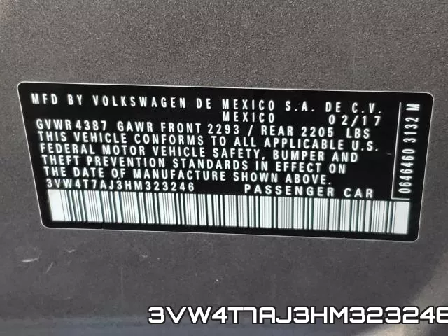 3VW4T7AJ3HM323246 фото 2