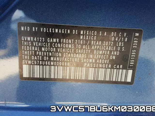 3VWC57BU6KM030088 фото 2