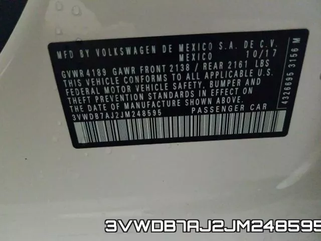 3VWDB7AJ2JM248595 фото 2