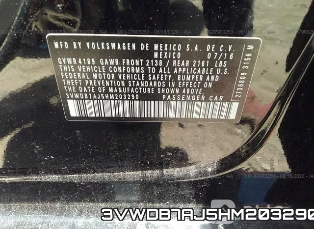 3VWDB7AJ5HM203290 фото 10