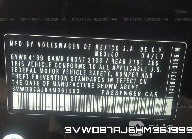 3VWDB7AJ6HM361993 фото 10