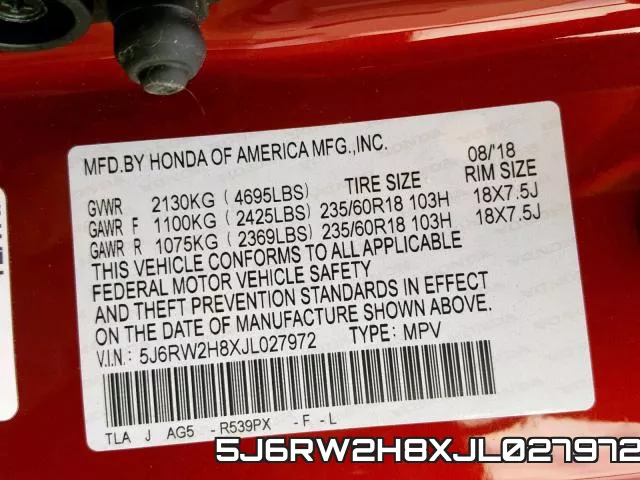 5J6RW2H8XJL027972 фото 2