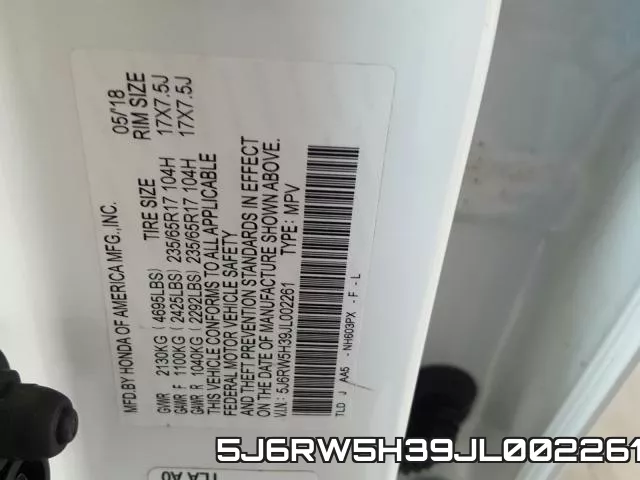 5J6RW5H39JL002261 фото 2