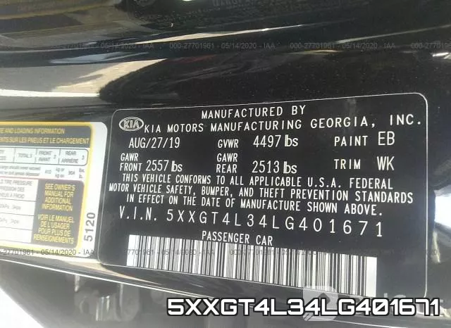 5XXGT4L34LG401671 фото 10