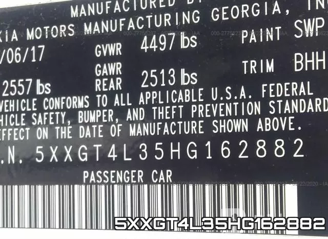 5XXGT4L35HG162882 фото 10