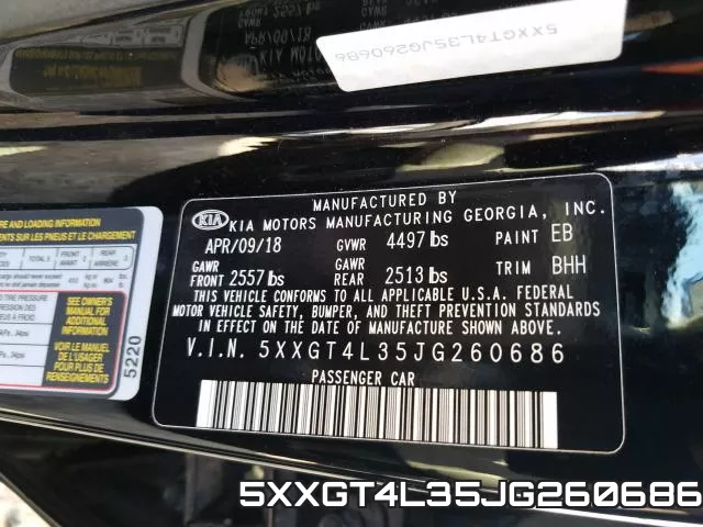 5XXGT4L35JG260686 фото 2