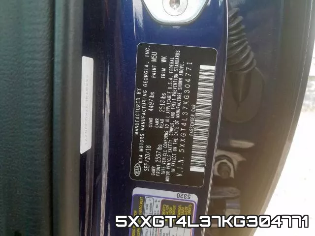 5XXGT4L37KG304771 фото 2