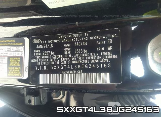 5XXGT4L38JG245163 фото 10