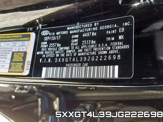 5XXGT4L39JG222698 фото 2