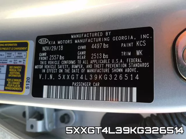 5XXGT4L39KG326514 фото 2