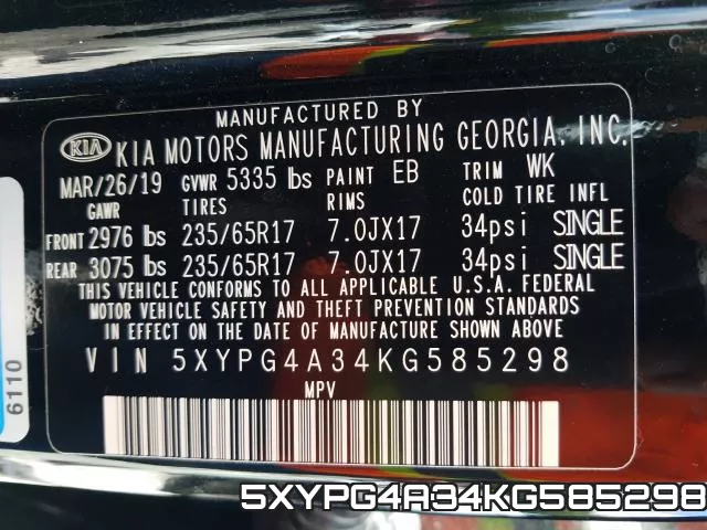 5XYPG4A34KG585298 фото 2