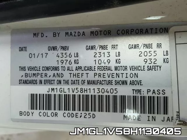 JM1GL1V58H1130405 фото 2