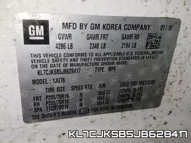 KL7CJKSB5JB628417 фото 2