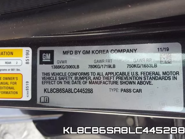 KL8CB6SA8LC445288 фото 2