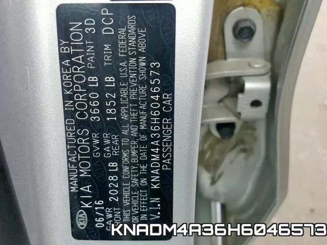 KNADM4A36H6046573 фото 2