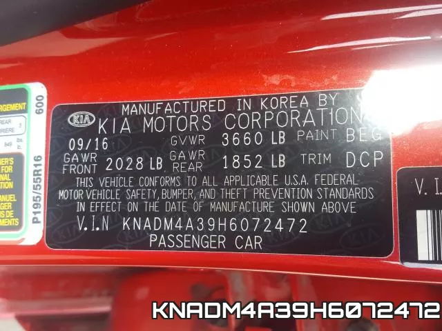 KNADM4A39H6072472 фото 2