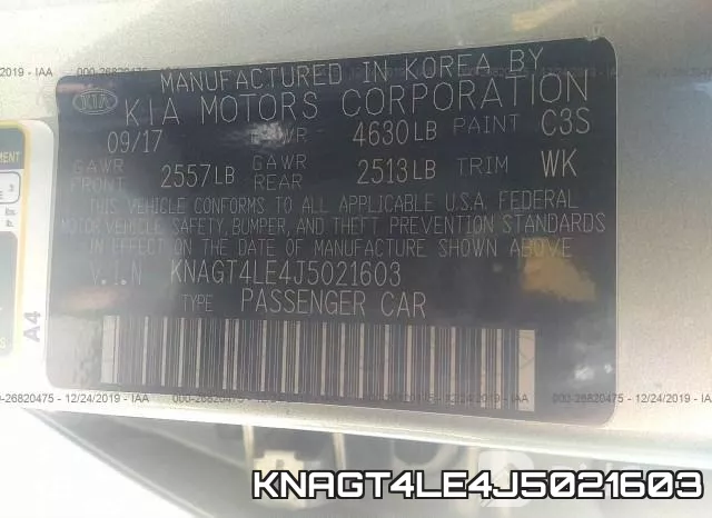 KNAGT4LE4J5021603 фото 10