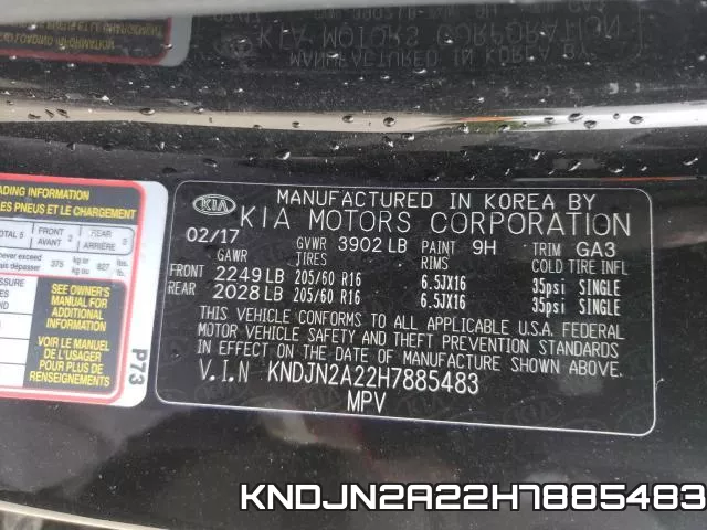 KNDJN2A22H7885483 фото 2