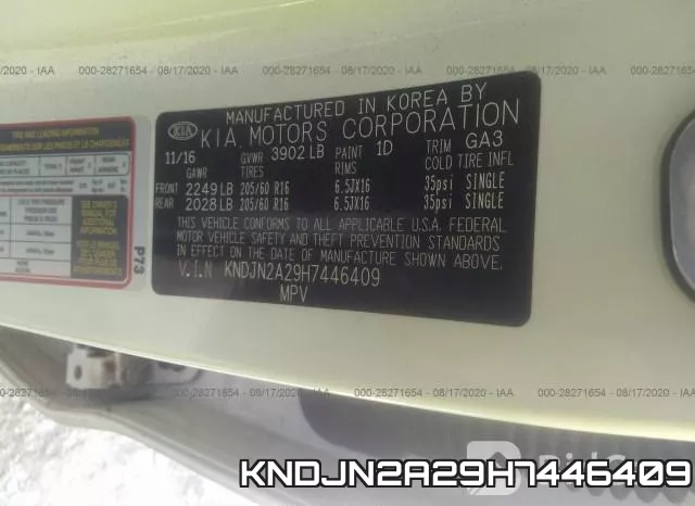 KNDJN2A29H7446409 фото 10
