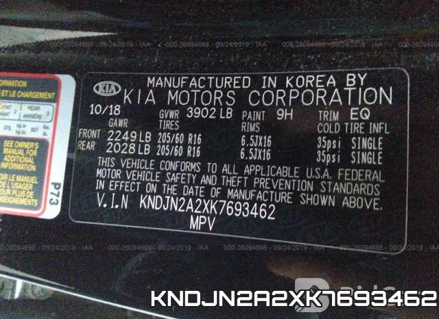 KNDJN2A2XK7693462 фото 10