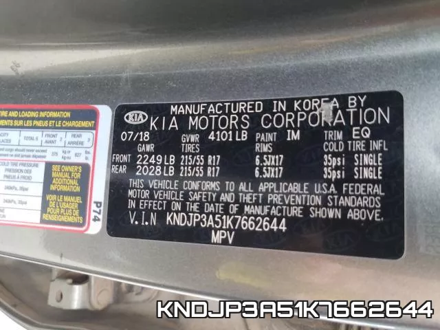 KNDJP3A51K7662644 фото 2
